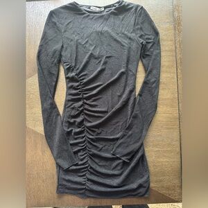 Bershka Shimmering Black cinched body con dress